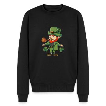 Leprechaun Goblin Ireland - Men's Premium Organic Jumper - black - Front - Nico (187cm)