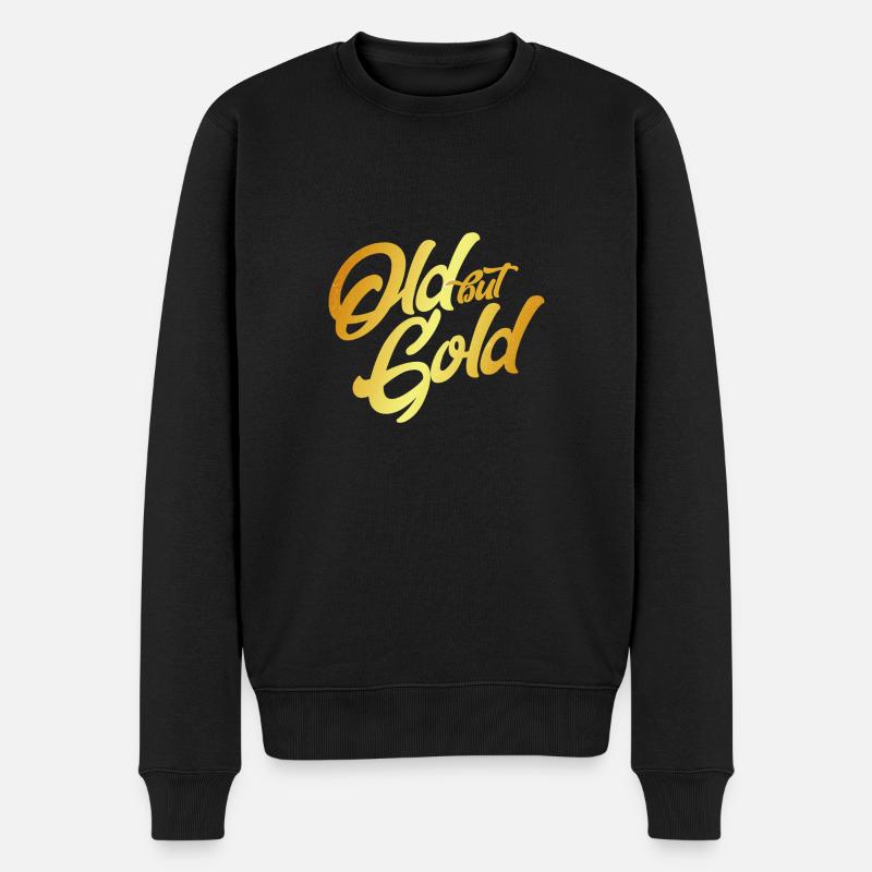 Old but Gold - Männer Premium Bio Pullover - Schwarz