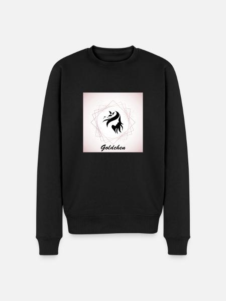 Goldchen Frau - Männer Premium Bio Pullover - Schwarz