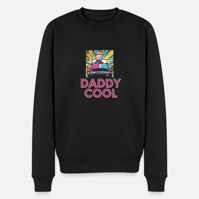 DaDdY COOL - Männer Premium Bio Pullover - Schwarz