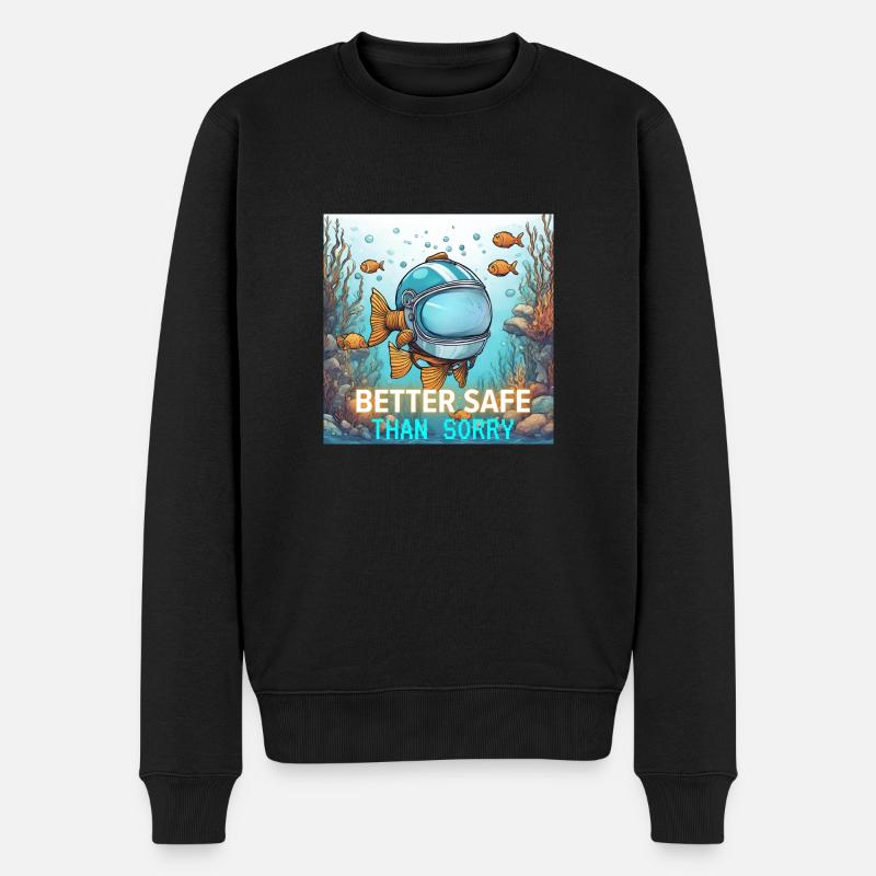 Poissons prudents - Pull Premium bio Homme - noir