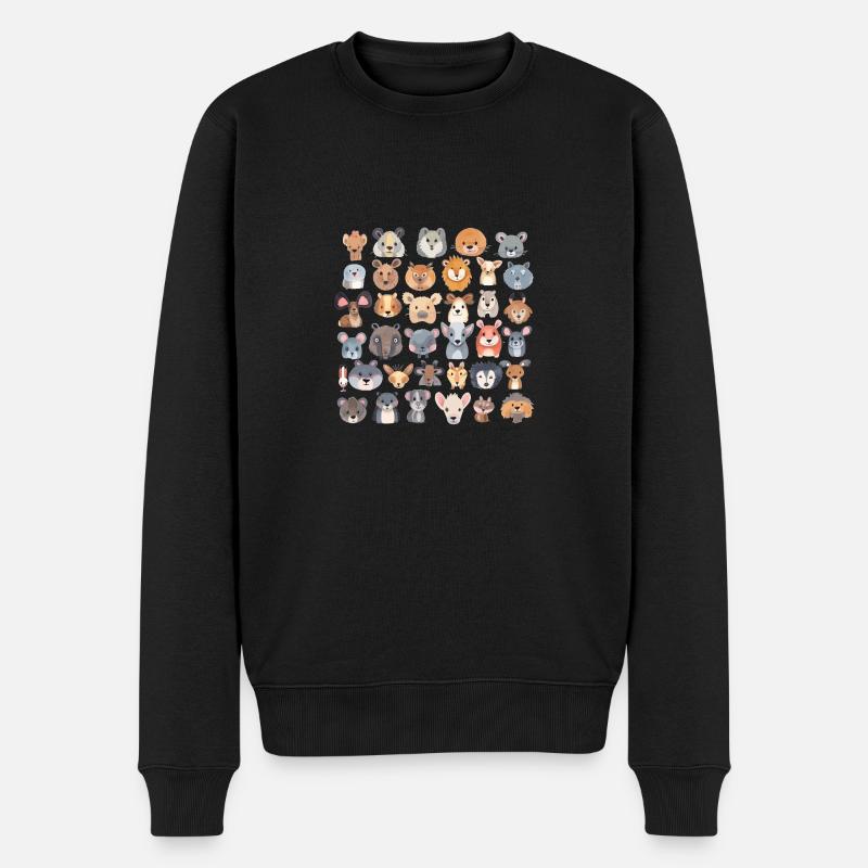 Tierchen - Männer Premium Bio Pullover - Schwarz