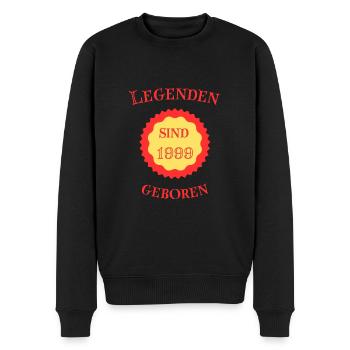 Legenden sind 1999 geboren - Männer Premium Bio Pullover - Schwarz - Vorne - Nico (187cm)