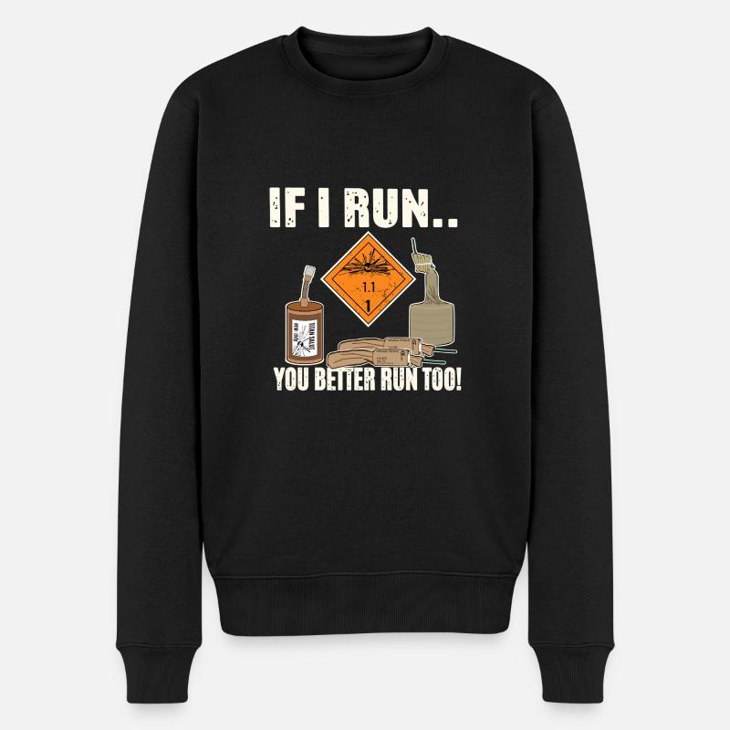 Pyro Run - Pull Premium bio Homme - noir