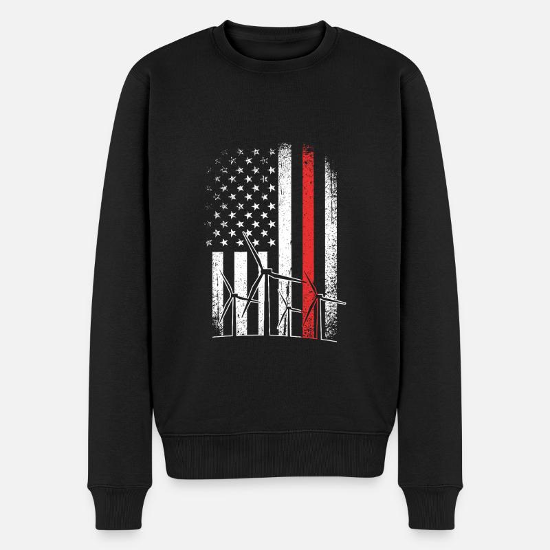 Énergie éolienne Éolienne - Pull Premium bio Homme - noir