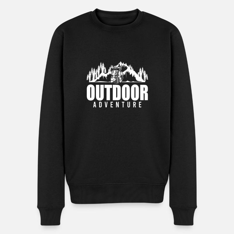 Outdoor - geschenk - Männer Premium Bio Pullover - Schwarz