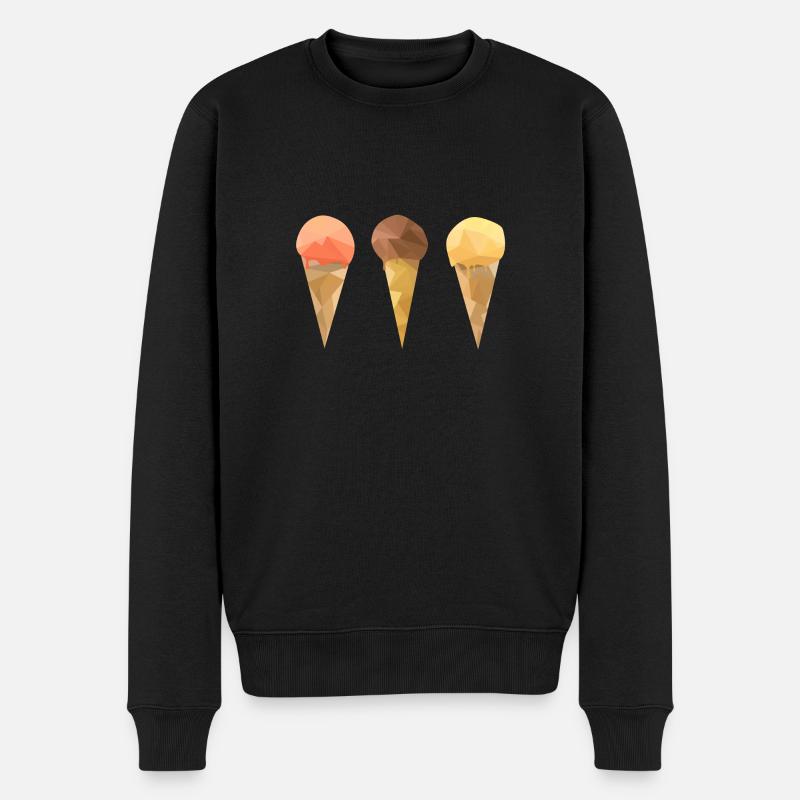 Low Poly Icecream - Pull Premium bio Homme - noir