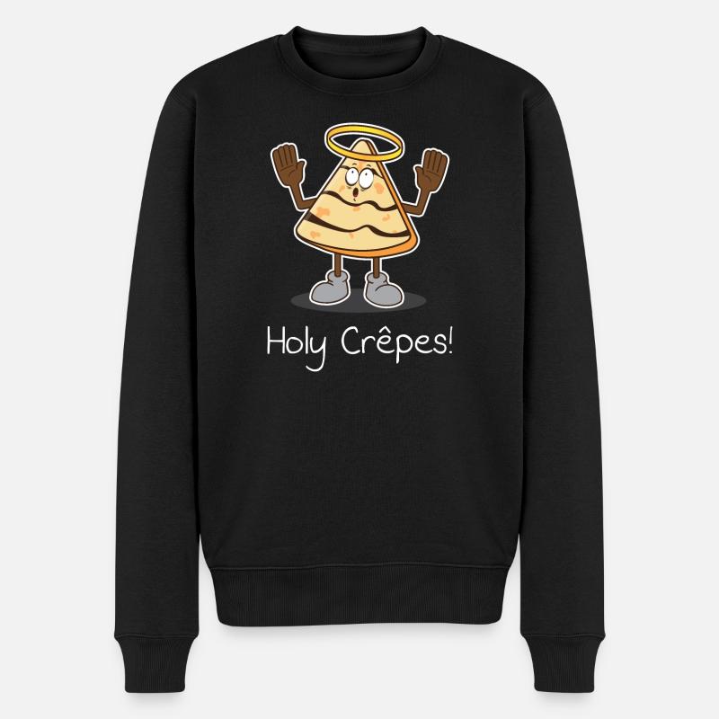 Holy Crêpes! Design - Männer Premium Bio Pullover - Schwarz