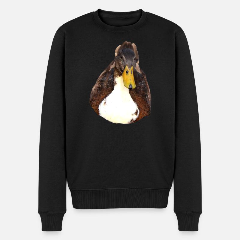 Ente - Männer Premium Bio Pullover - Schwarz