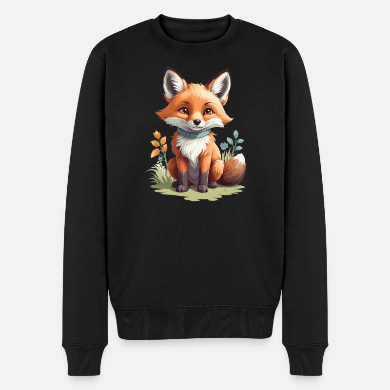 Mignon petit renard - Pull Premium bio Homme - noir