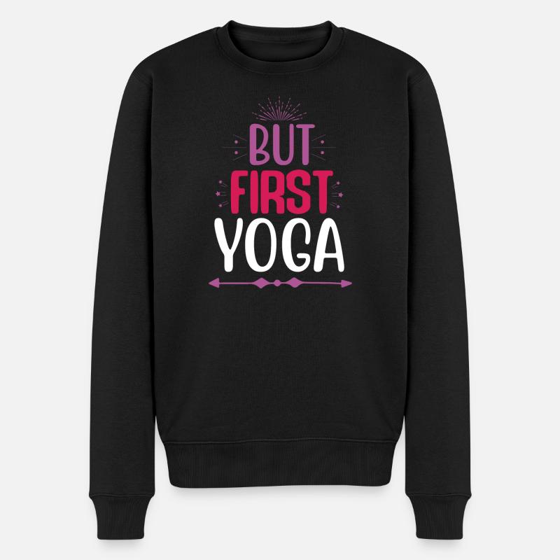 Mais d’abord le yoga - Pull Premium bio Homme - noir