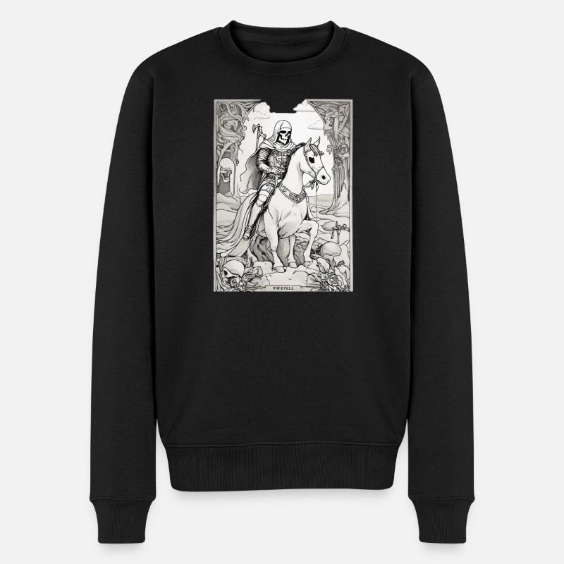 Todesreiter Tarot Illustration - Männer Premium Bio Pullover - Schwarz