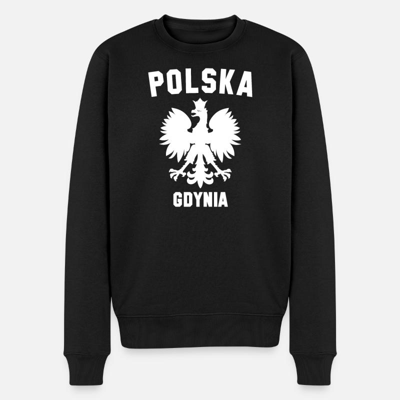 GDYNIA Polska Poland Polen - Männer Premium Bio Pullover - Schwarz