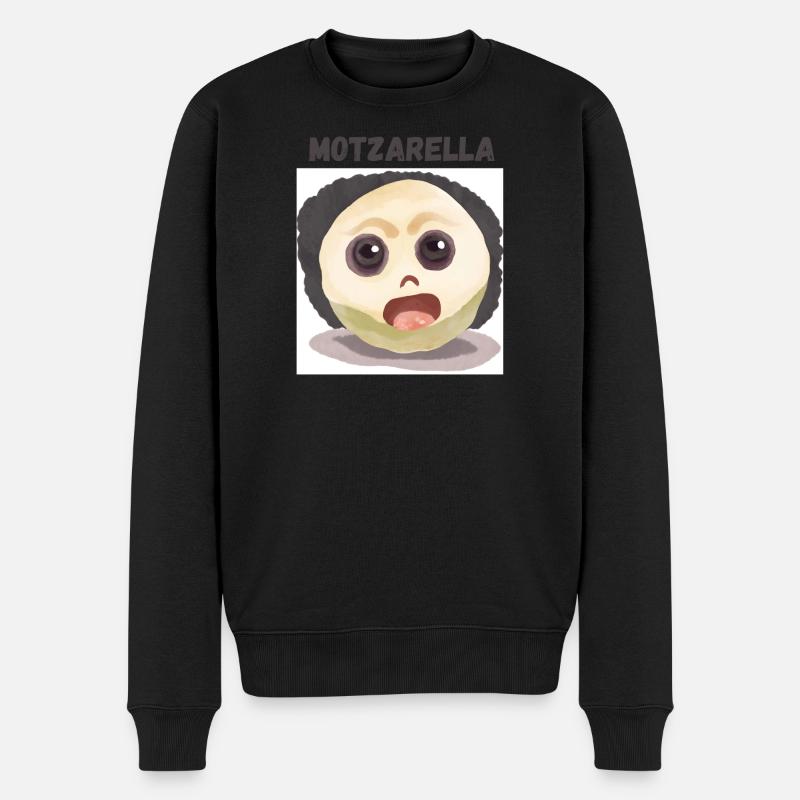 MoTzarella - Männer Premium Bio Pullover - Schwarz