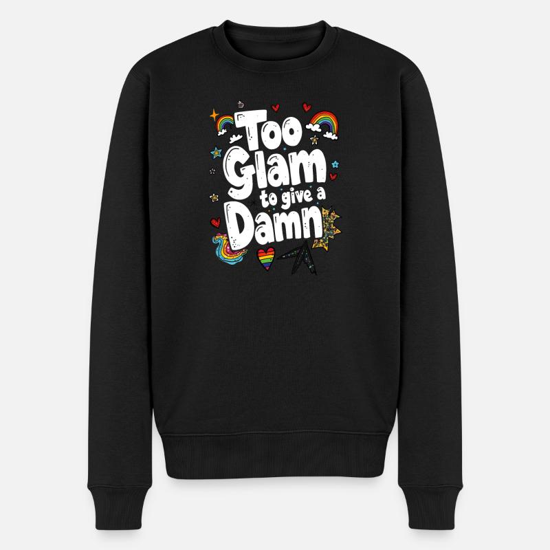 TROP GLAMOUR POUR S’EN SOUCIER - Pull Premium bio Homme - noir