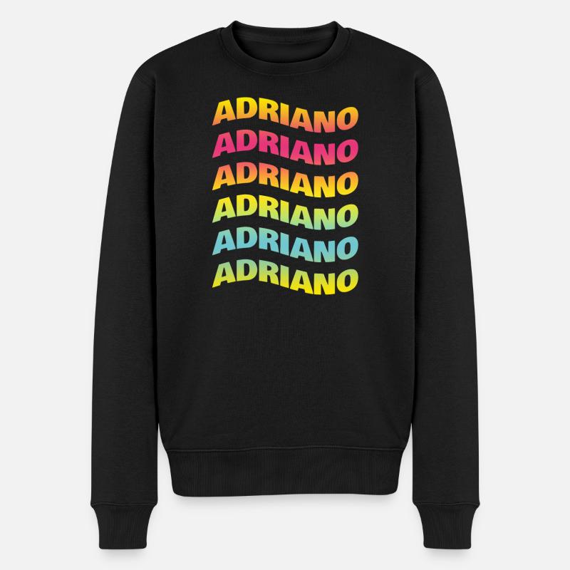 T-shirt Adriano t-shirt effet vague - Pull Premium bio Homme - noir