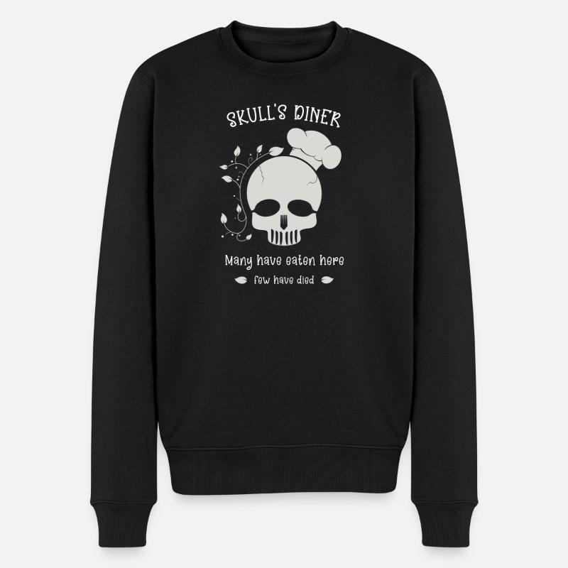 Skull's Diner - Männer Premium Bio Pullover - Schwarz