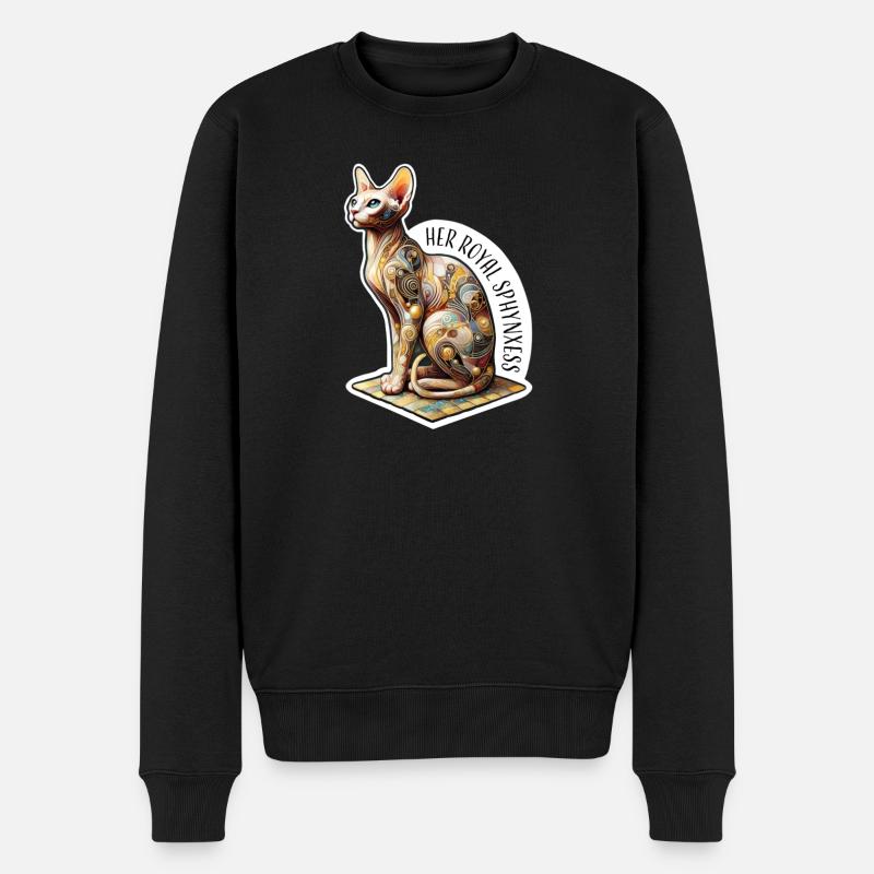 Sphynxess, Chat Spynx Artistique - Pull Premium bio Homme - noir