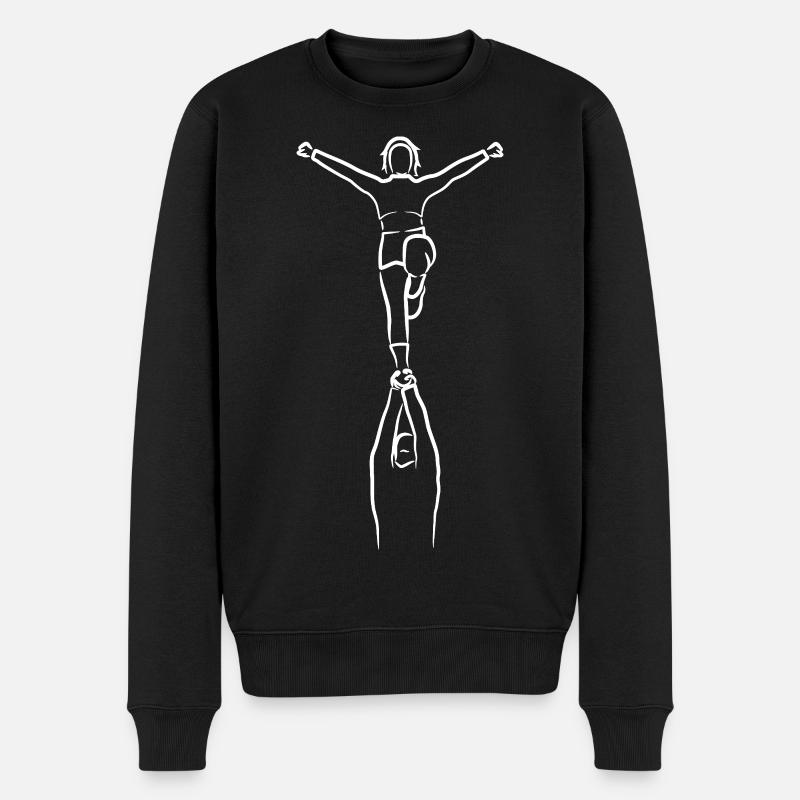 Cheerleader Skizze - Männer Premium Bio Pullover - Schwarz