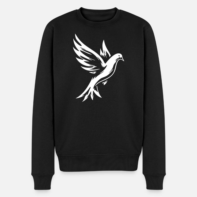 Weiße Taube – Symbol des Heiligen Geistes - Pull Premium bio Homme - noir