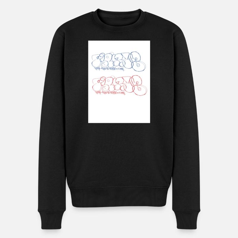Paris Bubble Paris Throw-up Paris Graffiti - Männer Premium Bio Pullover - Schwarz