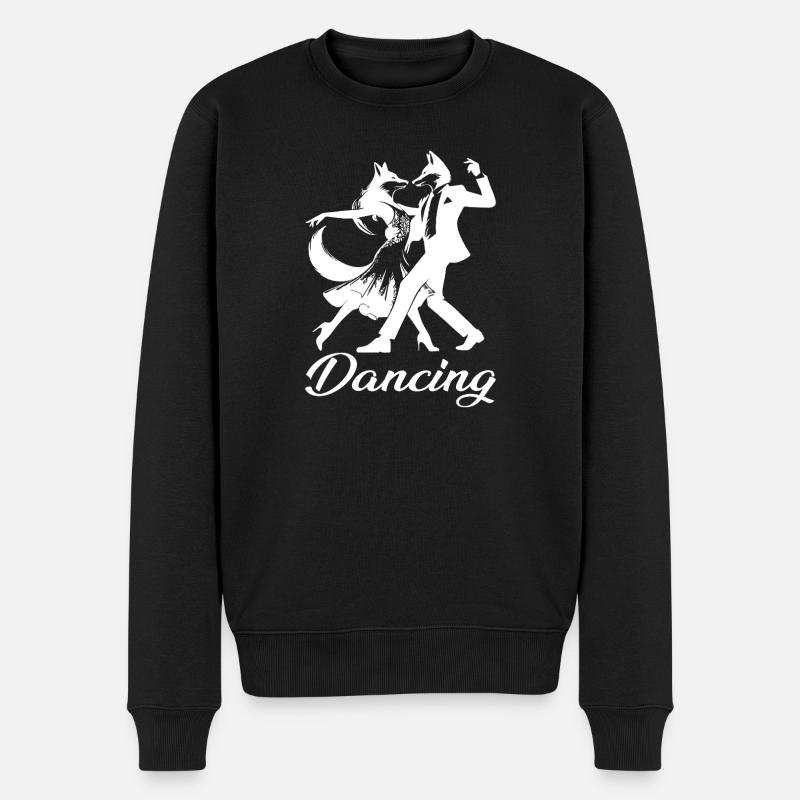 Tango Foxes Design – Dancing - Men's Premium Organic Jumper - black