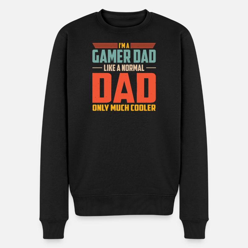Gamer Dad Beaucoup plus cool - Pull Premium bio Homme - noir