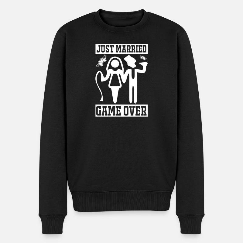 Just Married Game Over - Pull Premium bio Homme - noir