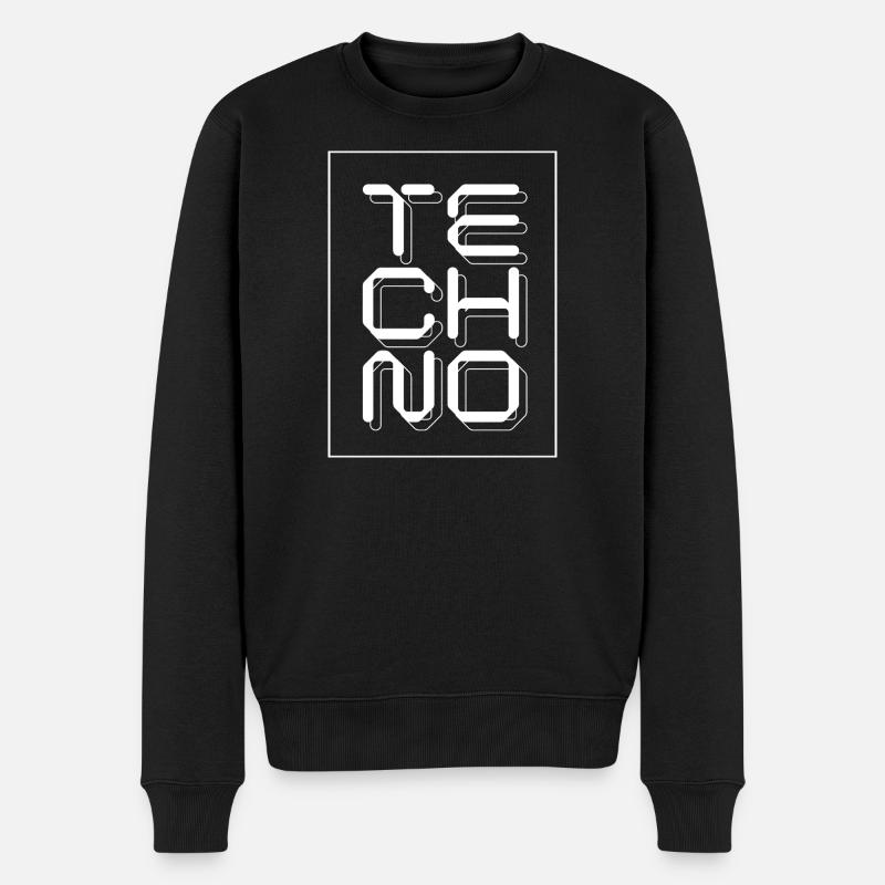Logo de musique techno Glyphes - Pull Premium bio Homme - noir