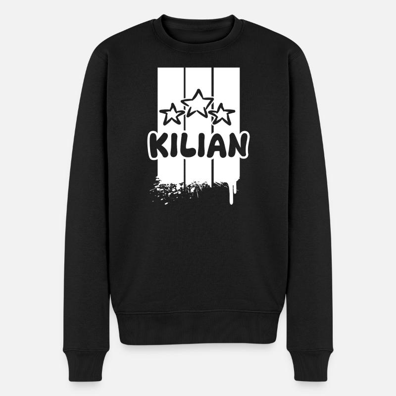 Kilian - Männer Premium Bio Pullover - Schwarz