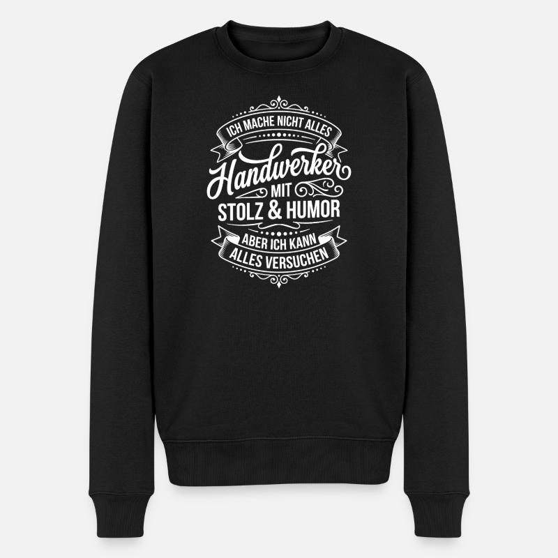 Insigne d’humour d’artisan - Pull Premium bio Homme - noir