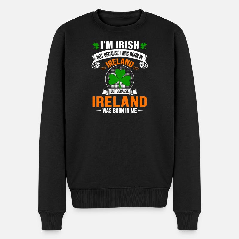 Fierté Irlandaise: née d'Irlande en moi - Pull Premium bio Homme - noir