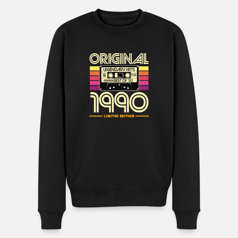 Original 1990 Cassette Rétro - Pull Premium bio Homme - noir