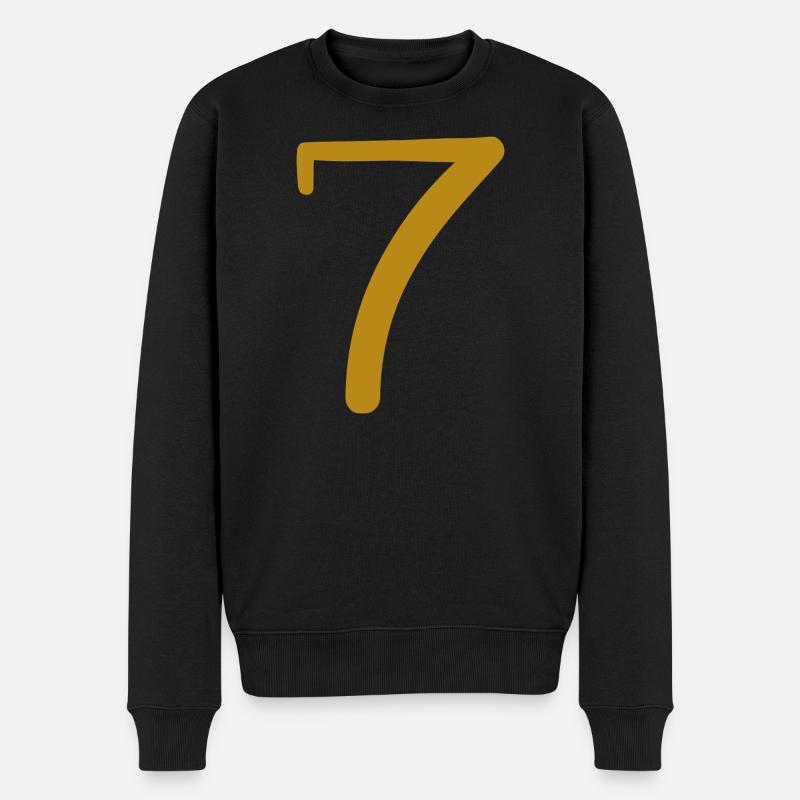 7 - Männer Premium Bio Pullover - Schwarz
