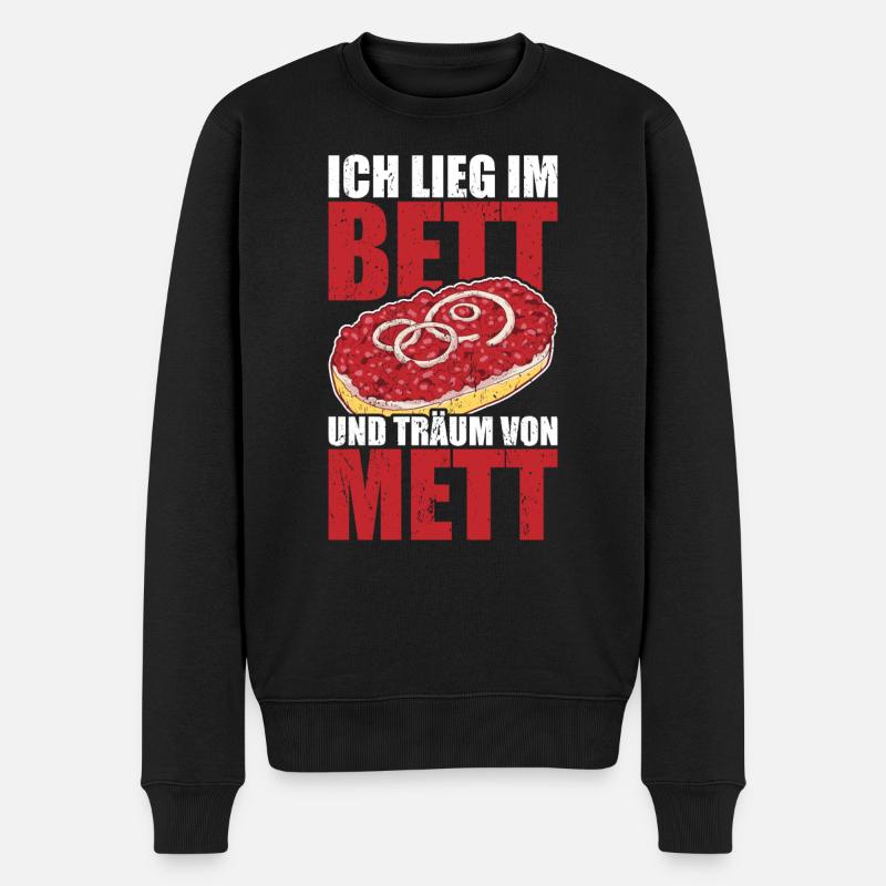 Mettbrötchen - Männer Premium Bio Pullover - Schwarz