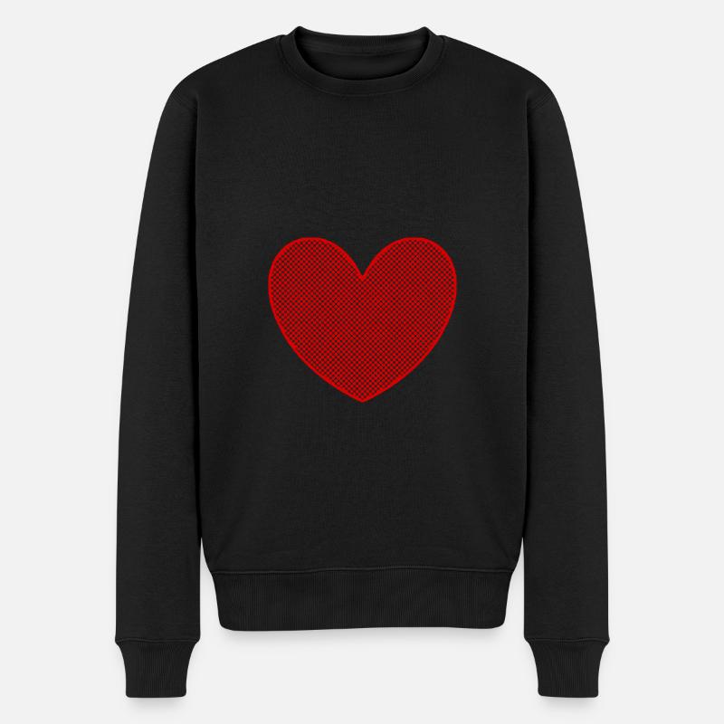 Cadeau rouge de la Saint-Valentin - Pull Premium bio Homme - noir