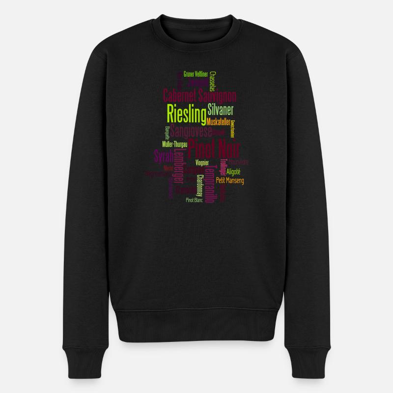 Rebsorten Mixed - Männer Premium Bio Pullover - Schwarz