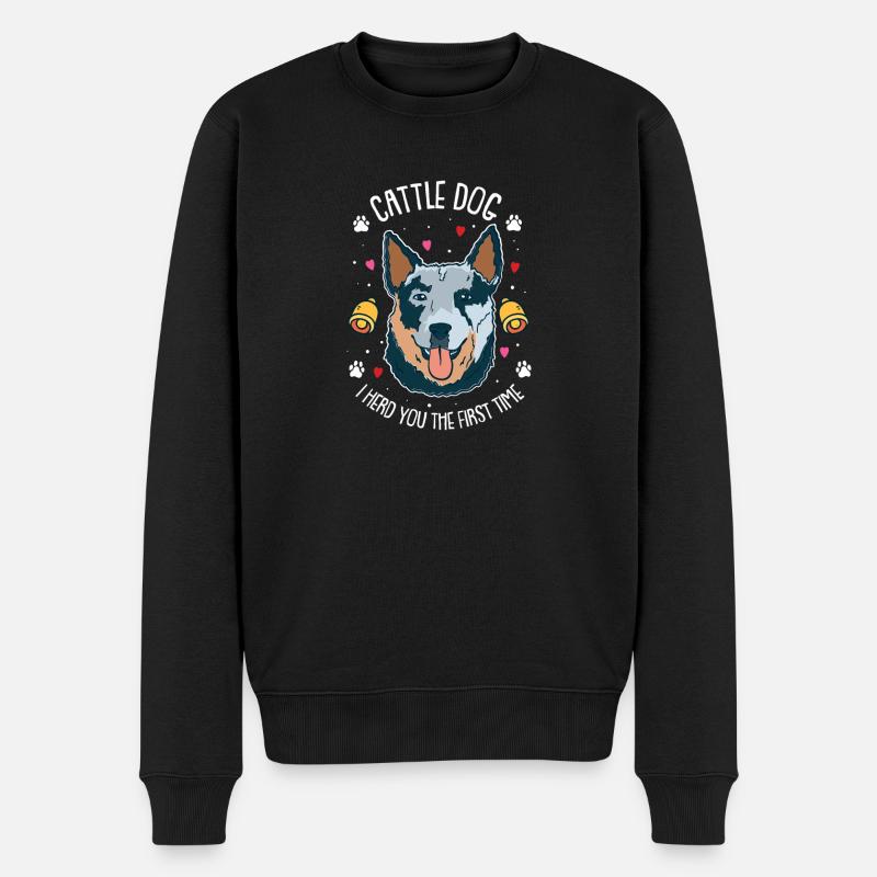 Berger Australien Chien Bouvier Drôle - Pull Premium bio Homme - noir