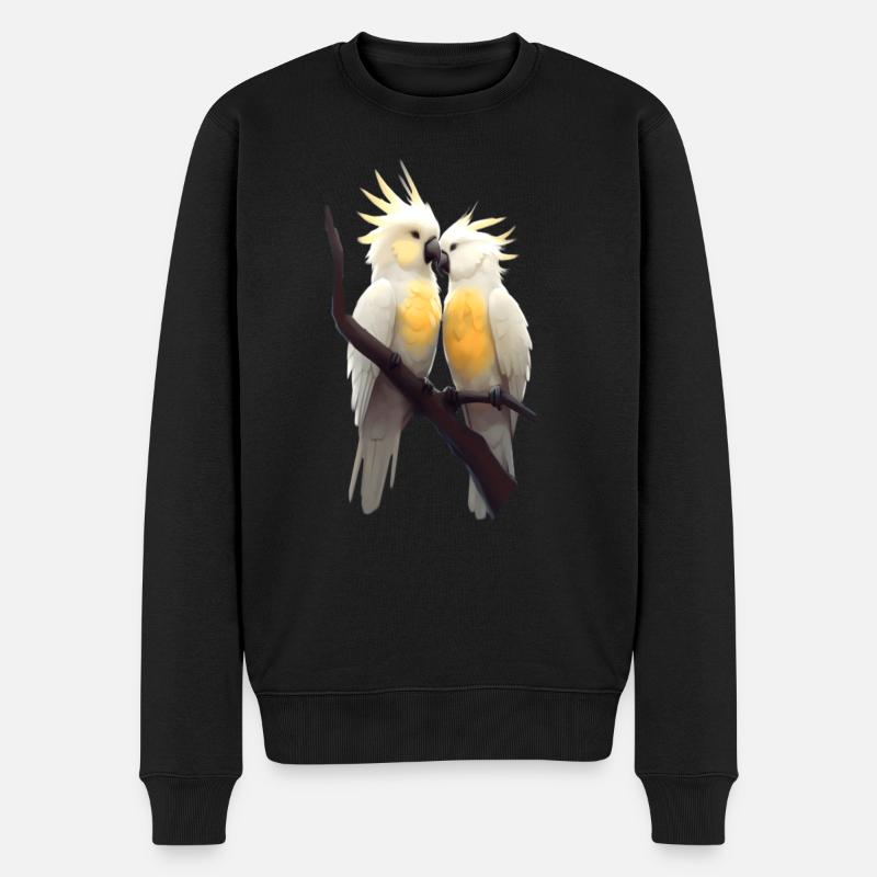 Paire de perroquets - Pull Premium bio Homme - noir