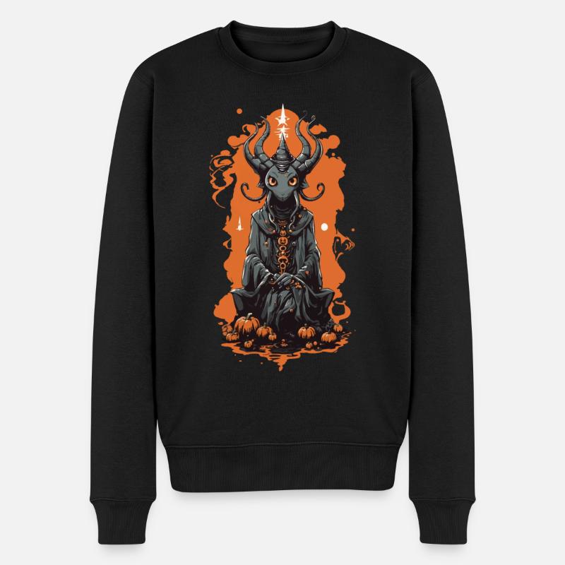 Magicien démon magique d’Halloween - Pull Premium bio Homme - noir
