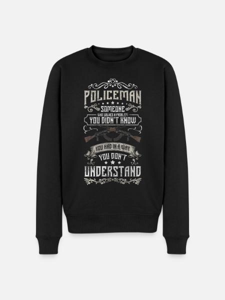 Police Stop Crime Scene Thief - Men's Premium Organic Jumper - black