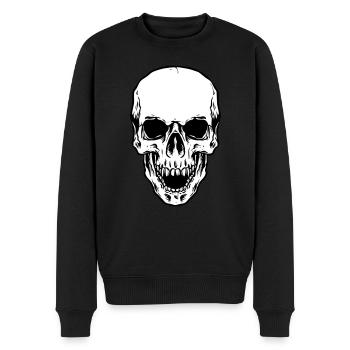 Skull head - Men's Premium Organic Jumper - black - Front - Nico (187cm)