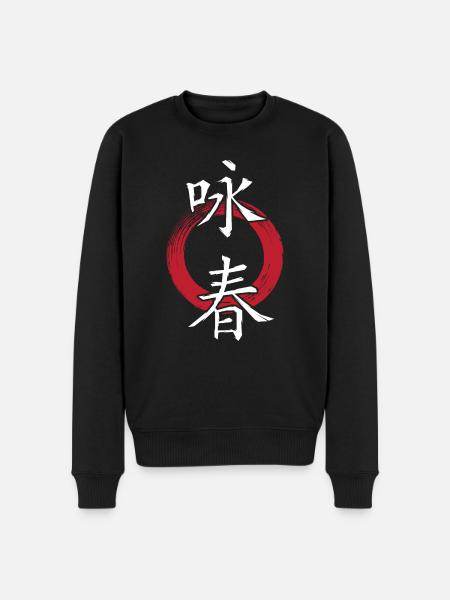 Wingtsun Wing chun Chinese Characters - Men's Premium Organic Jumper - black