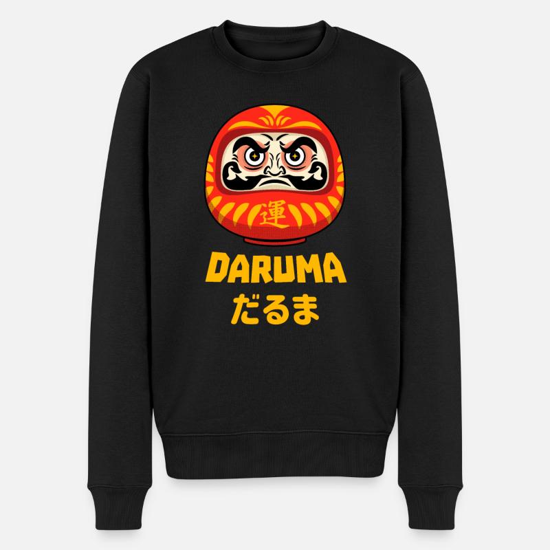 daruma - Pull Premium bio Homme - noir