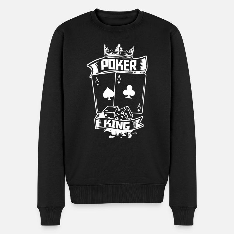 Poker Pokerspieler Texas Holdem - Pull Premium bio Homme - noir