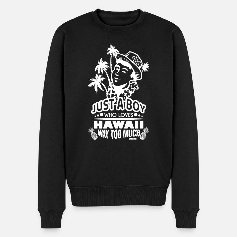 Hawaii - Männer Premium Bio Pullover - Schwarz