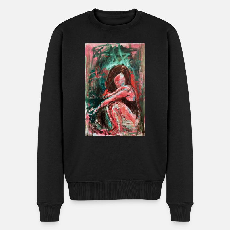 Freya - Männer Premium Bio Pullover - Schwarz