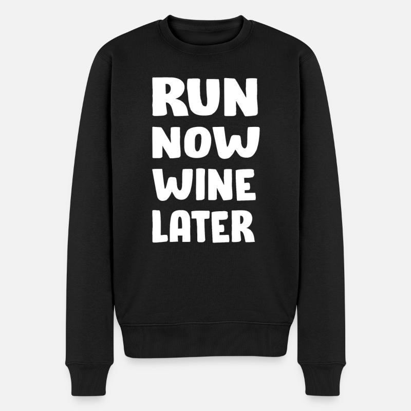 Bier Wein Whiskey Schnaps Alkohol - Männer Premium Bio Pullover - Schwarz