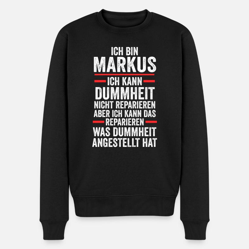 Markus - Pull Premium bio Homme - noir