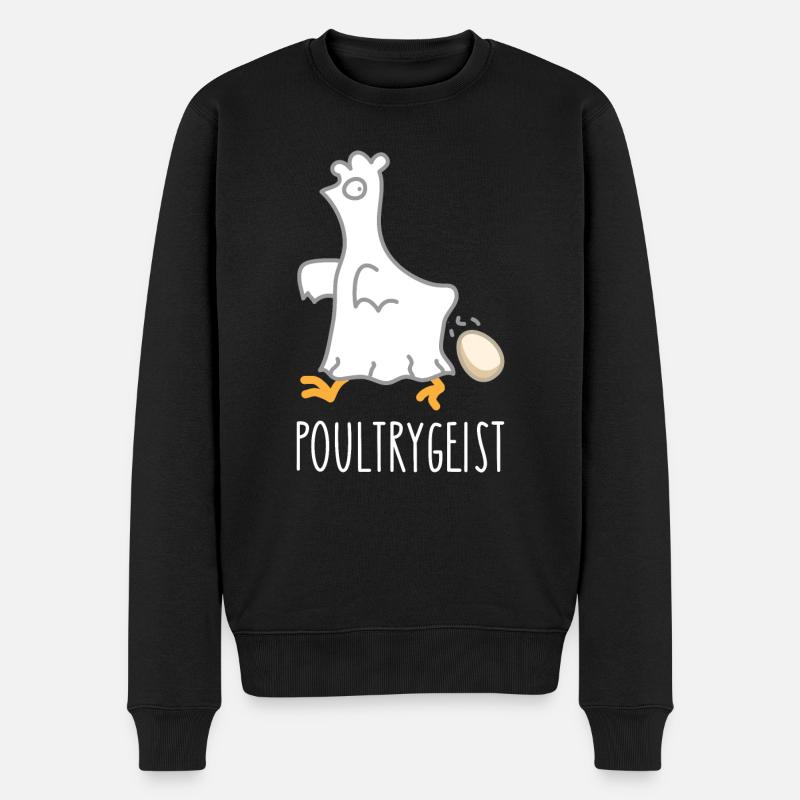 Poulet Poltergeist - Pull Premium bio Homme - noir